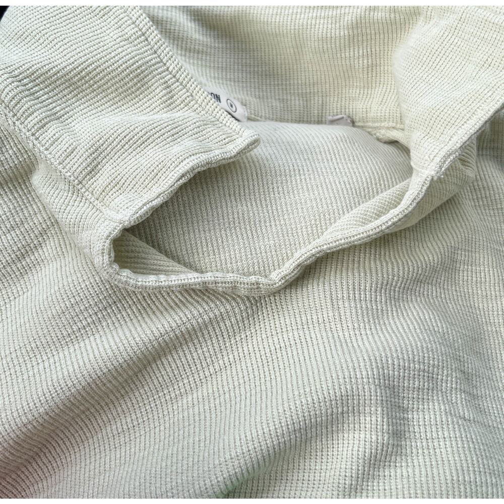 Buck Mason Airlight Johnny Collar Polo Men's M Limestone 100% Cotton $128 - Picture 6 of 12